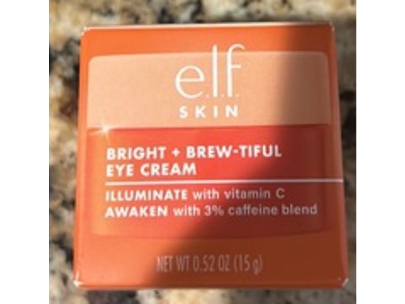 e.l.f Bright+Brew-tiful Eye Cream, Vitamin C, 0.52 oz/15 g
