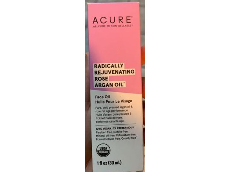 Acure Organics Radically Rejuvenating Rose Argan Oil, 1 fl oz/30 mL