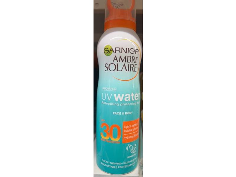 Garnier Ambre Solaire UV Water Face & Body Mist, SPF 30, 200 mL