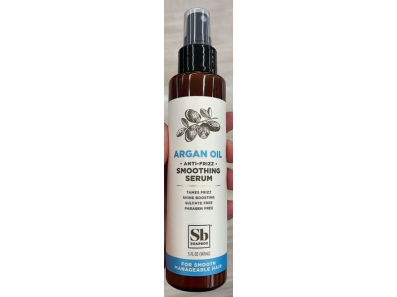Soap Box Argan Oil Anti-Frizz Serum, 5 fl oz/147 mL