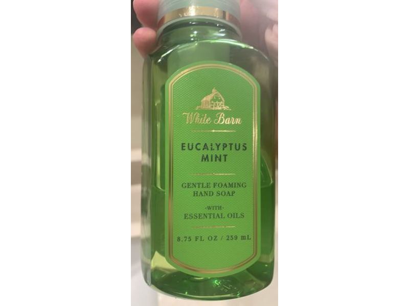 Bath & Body Works White Barn Gently Foaming Hand Soap, Eucalptus Mint, 8.75 fl oz/259 ml