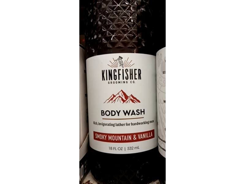 Kingfisher Grooming Co. Body Wash, Smoky Mountain & Vanilla, 18 fl oz/532 mL