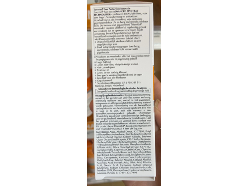 Eucerin Sun Pigment Control Tinted Gel Cream Sunscreen, Medium, SPF 50, 50 mL