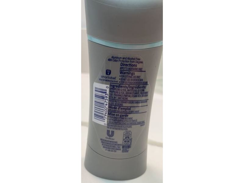 Degree Odor Protect Aluminium Free Deodorant, Uplifting Citrus, 2.6 oz/74 g