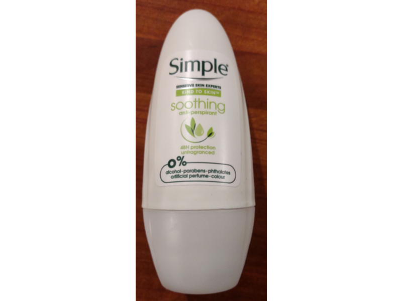 Simple Kind To Skin Soothing Anti-Perspirant, 50 mL