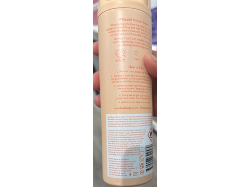 Sundae Whipped Shower Foam, Orange Crush, 8.9 fl oz/265 mL