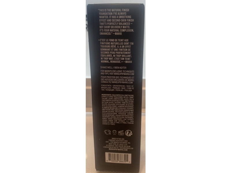 Makeup By Mario Natural Finish Foundation, 0.5N, 1 fl oz/30 mL