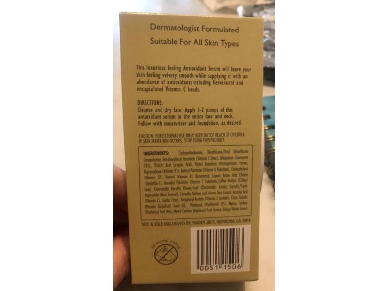 Trader Joe's Nourish Antioxidant Facial Serum, 1 fl oz/30 mL