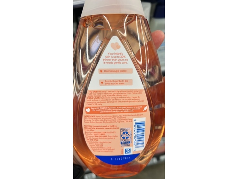 Johnson's Head-to-toe Moisture Wash & Shampoo, 13.6 fl oz/400 mL