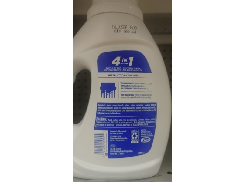 Purex Liquid Detergent, Free & Clean, 35 Loads, 40 fl oz/1.18 L