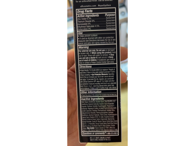 e.l.f. Camo Hydrating CC Cream, SPF 30, Light 205N, 1.0 oz/30 g