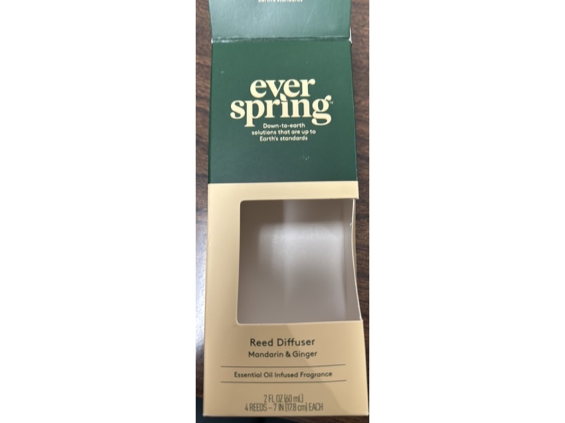 Ever Spring Reed Diffuser, Mandarin & Ginger, 2 fl oz/60 mL, 4 Count