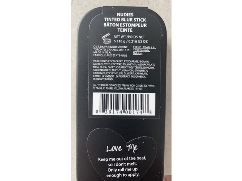 Nudestix Nudies Tinted Blur Stick, Medium 4, 0.216 oz/6.116 g