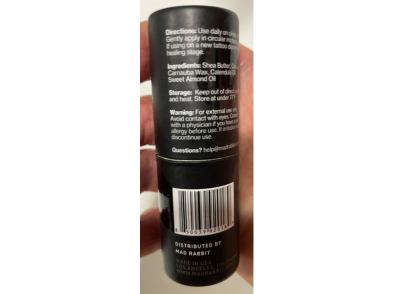 Mad Rabbit Enhance Tattoo Balm Stick, 0.2 oz/6 g