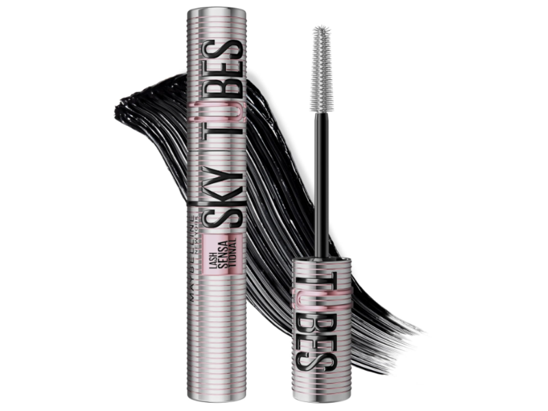 Maybelline New York Lash Sensational Sky Tubes Tubing Mascara, 801 Very Black, 0.23 fl oz/7 mL