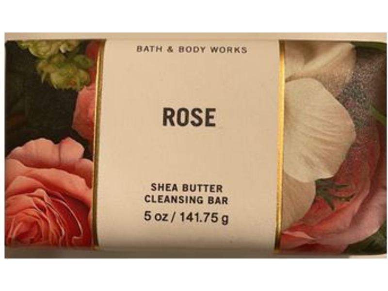Bath & Body Works Shea Butter Cleansing Bar, Rose, 5 oz/141.75 g