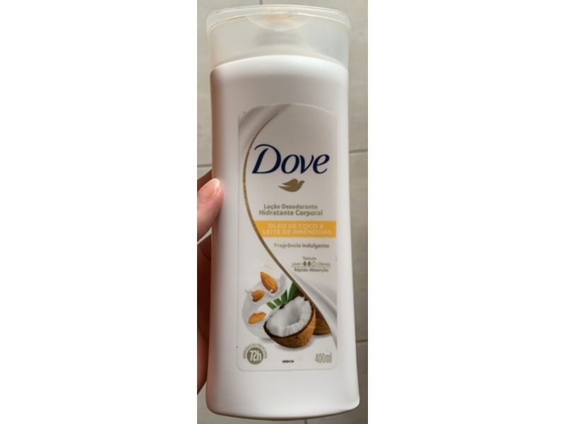 Dove Moisturizing Deodorant Body Lotion, Coconut Oil & Almond Milk, 400 mL