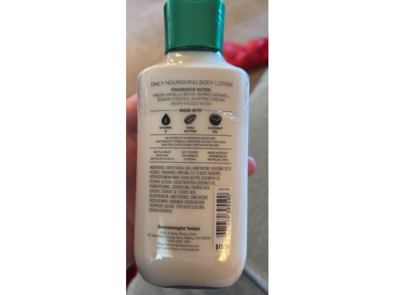 Bath & Body Works Nourishing Body Lotion, Vanilla Bean Noel, 8 fl oz/236 mL