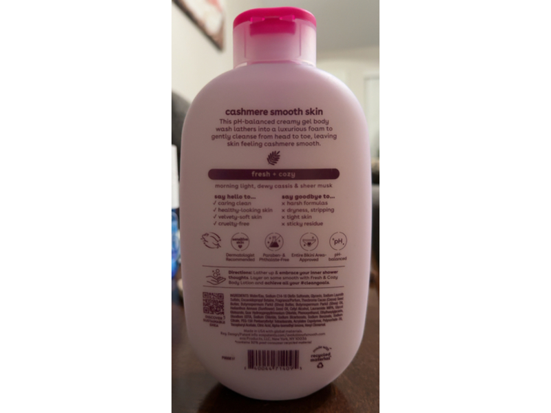 EOS Fresh & Cozy Body Wash, Shea Butter Cashmere, 16 fl oz/473 mL