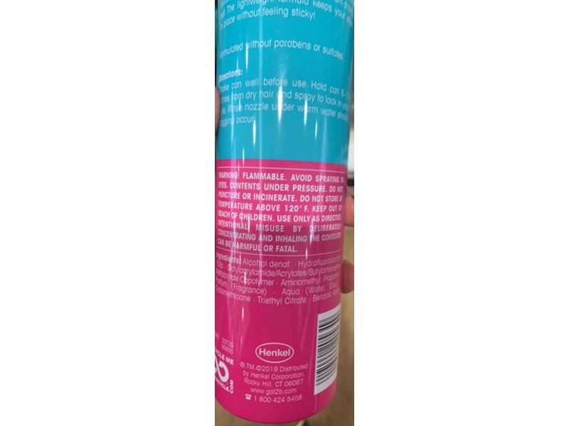 Schwarzkopf Got 2B Flex Insta Hold Hairspray, 9.1 oz/257 g