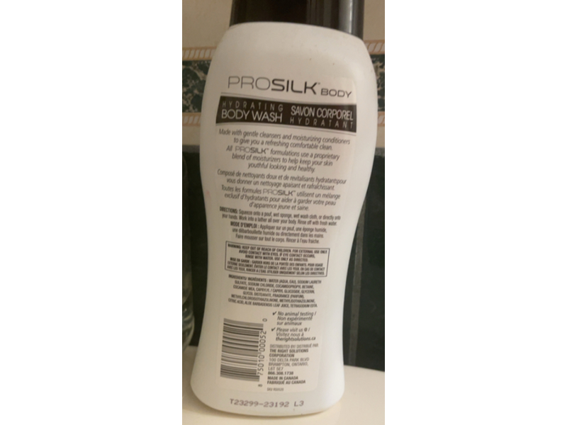 ProSilk Body Spring Water Body Wash, Aloe Vera, 24 fl oz/710mL