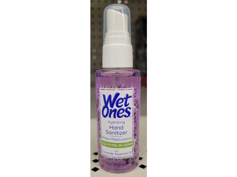 Wet Ones Hydrating Hand Sanitizer, Lavender Essential Oil, 1.95 fl oz/57.6 mL, Pack Of 3