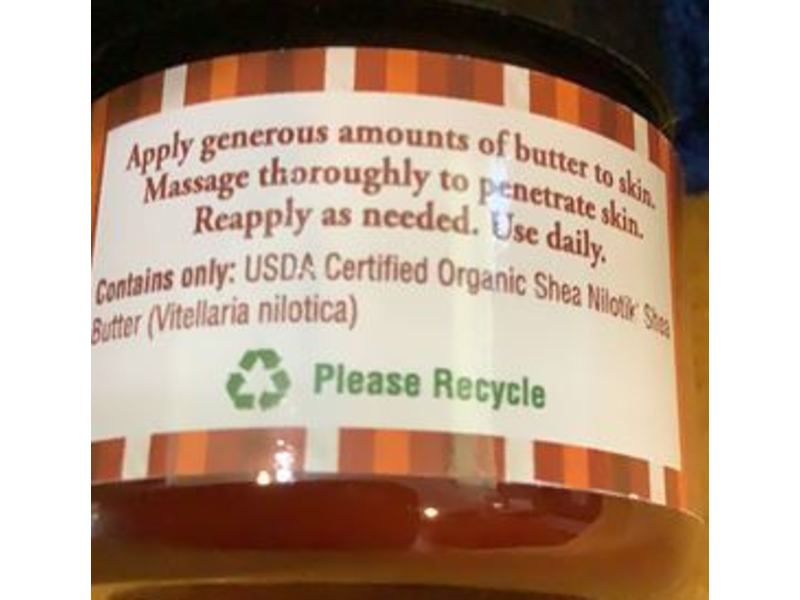Shea Terra Shea Nilotik Virgin Shea Butter, 100% Organic, 1 oz/30 ml