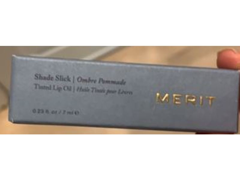 Merit Shade Slick Tinted Lip Oil, Sangria, 0.23 fl oz/7 mL