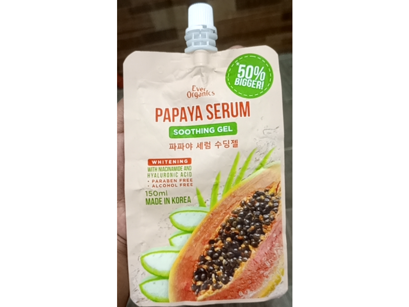 Ever Organics Soothing Gel Serum, Papaya,150 mL