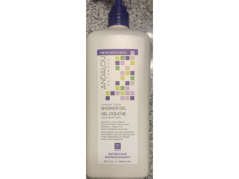Andalou Naturals Shower Gel, Lavender Thyme, 32 fl oz/946.4 mL