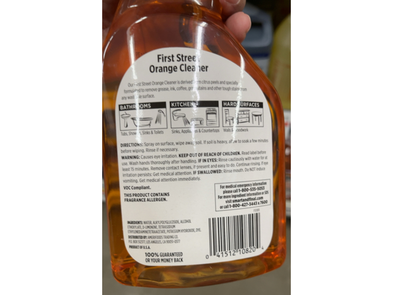 First Street Orange Cleaner, 32 fl oz/946 mL