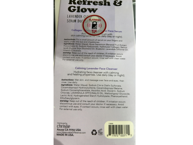 Measurable Difference Refresh & Glow Face Cleanser & Serum Duo Set, Lavender, 236 mL & 15 mL