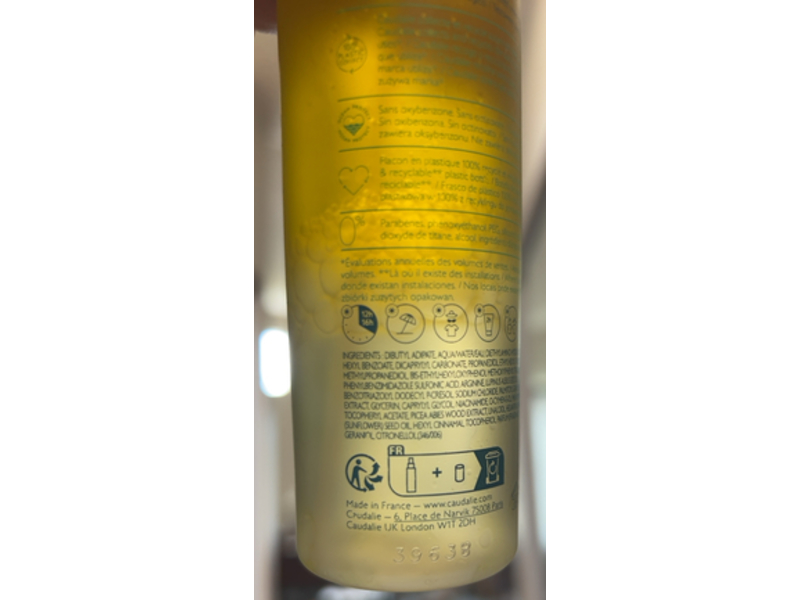 Caudalie Vinosun Protect Very High Protection Sun Water, SPF50+, 5 fl oz/150 mL