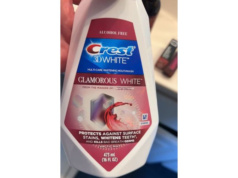 Crest 3D Whitening Mouthwash, Arctic Mint, 16 fl oz/473 mL
