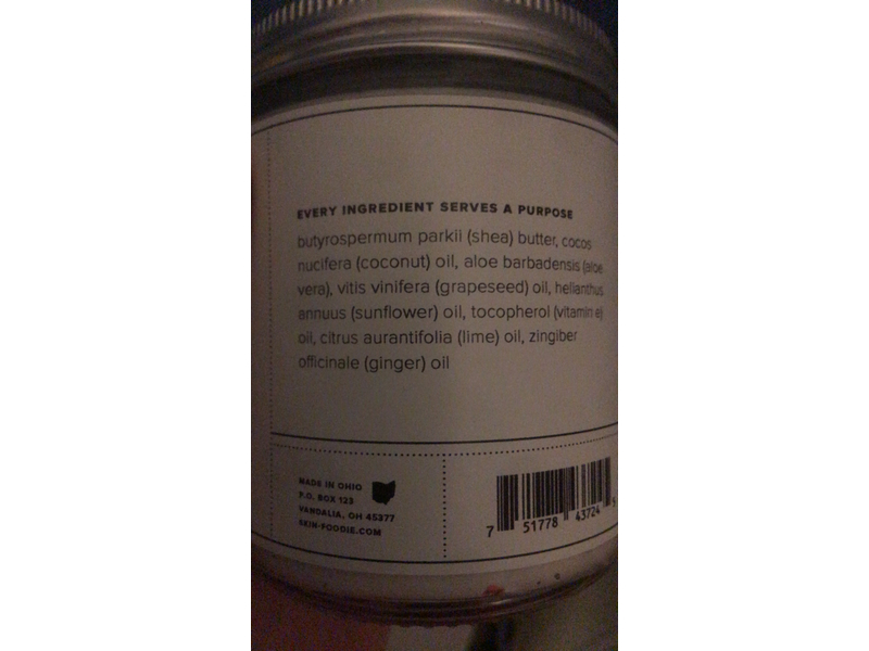 Skin Foodie Body Butter, Lime+Ginger