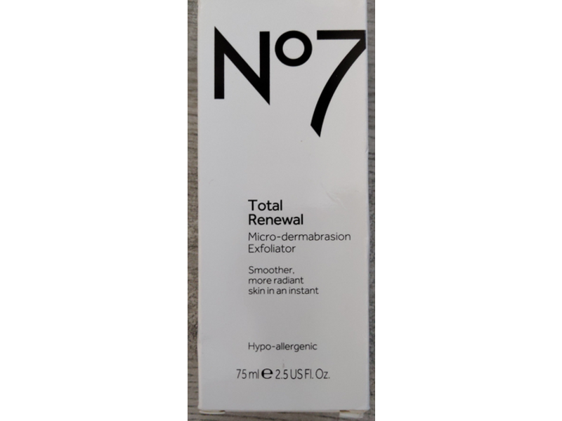 No 7 Total Renewal Micro-dermabrasion Exfoliator, 2.5 fl oz / 75 mL