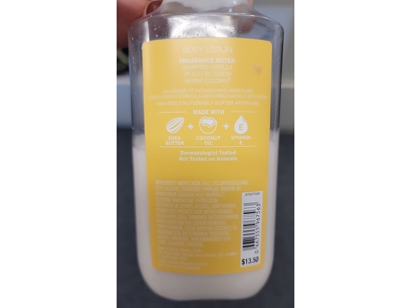 Bath & Body Works Shea Butter + Vitamin E Body Lotion, Vanilla Coconut, 8 fl oz/236 mL