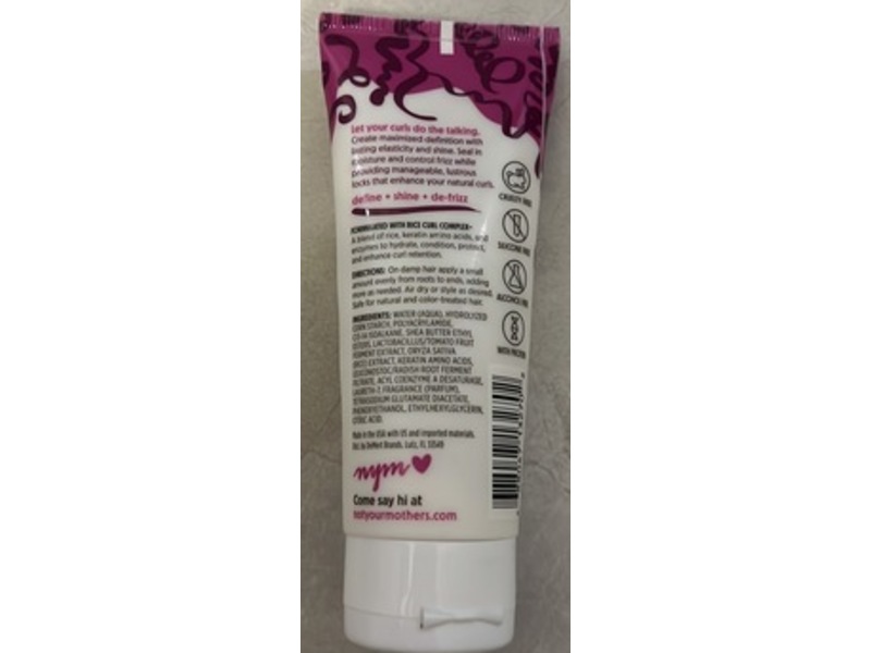 Not Your Mother's Curl Talk Defining Cream, Rice Curl Complex, 2 fl oz/60 mL