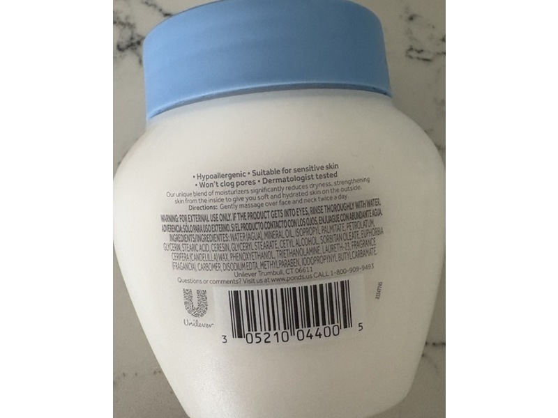 Pond's Dry Skin Cream Facial Moisturizer, 6.5 oz/184 g