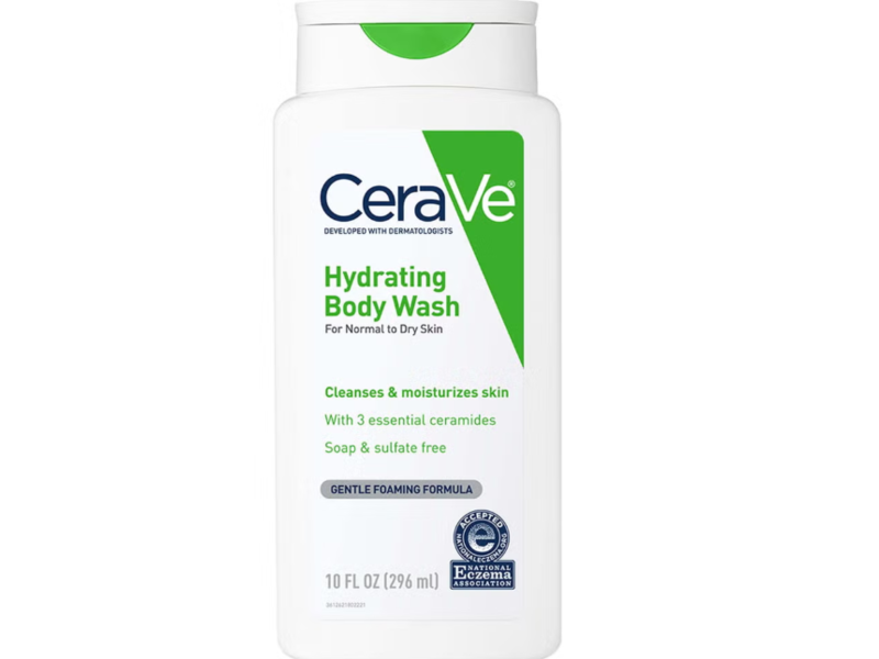 Cerave Hydrating Body Wash, Normal To Dry Skin, 10 oz/296 mL