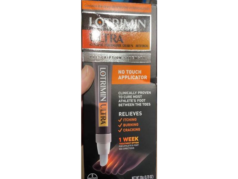 Lotrimin Ultra No Touch Applicator Athlete's Foot Cream, 0.70 oz/20 g