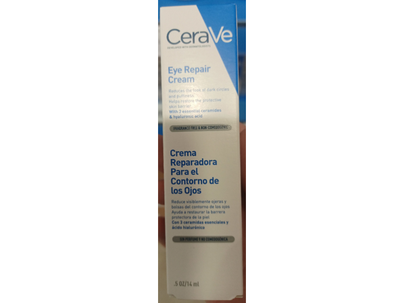 Cerave Eye Repair Cream, Fragrance Free, 0.5 oz/14 mL