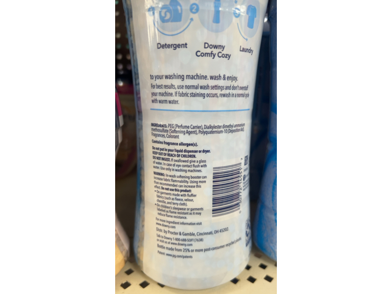 Downy Comfy Cozy In-Wash Softening Booster, Meadow Rain, 25.6 oz/725 g
