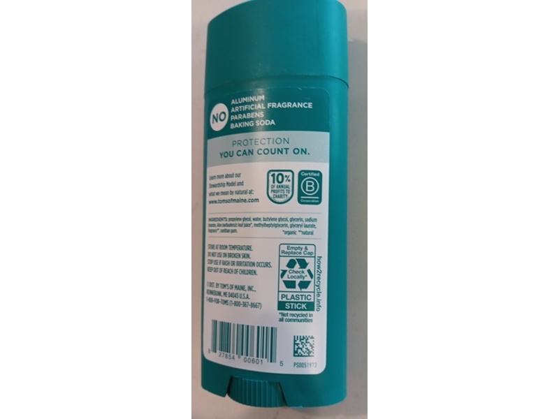 The Original Tom's Of Maine Deodorant, Wild Lavender, 3.25 oz/92 g