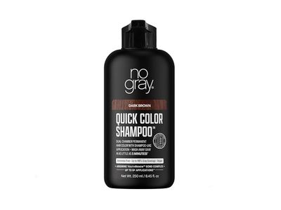 No Gray Quick Permanent Hair Color Shampoo, Dark Brown, 8.45 fl oz/250 mL