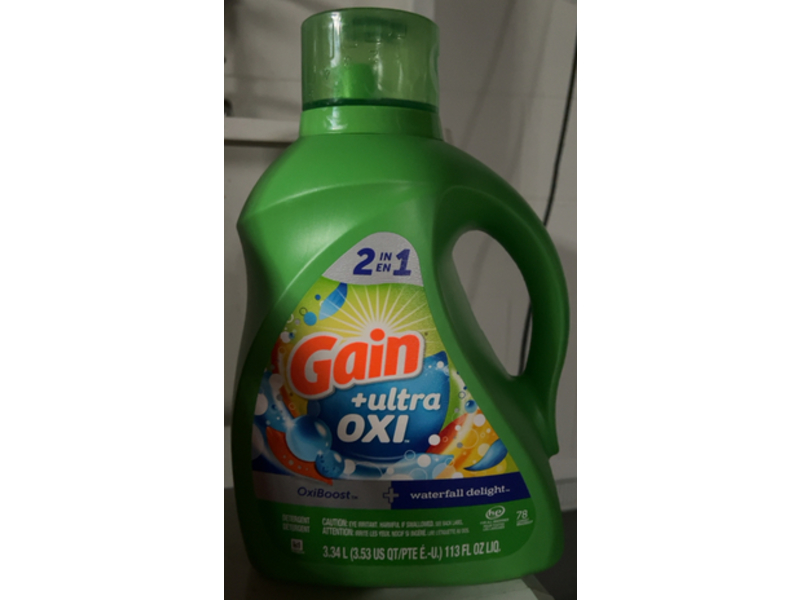 Gain +Ultra Oxi Detergent, 78 Loads, 113 fl oz/3.34 L