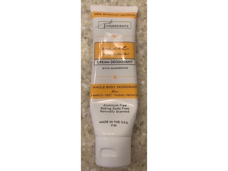Just Ingredients Sweet Citrus Cream Deodorant, 2 oz