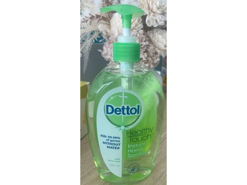 Dettol Healthy Touch Instant Hand Sanitizer, Aloe Vera, 500 mL