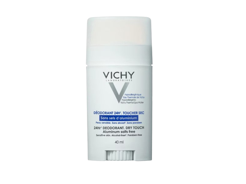 Vichy Aluminum Free 24 Hour Dry Touch Deodorant, 40 mL