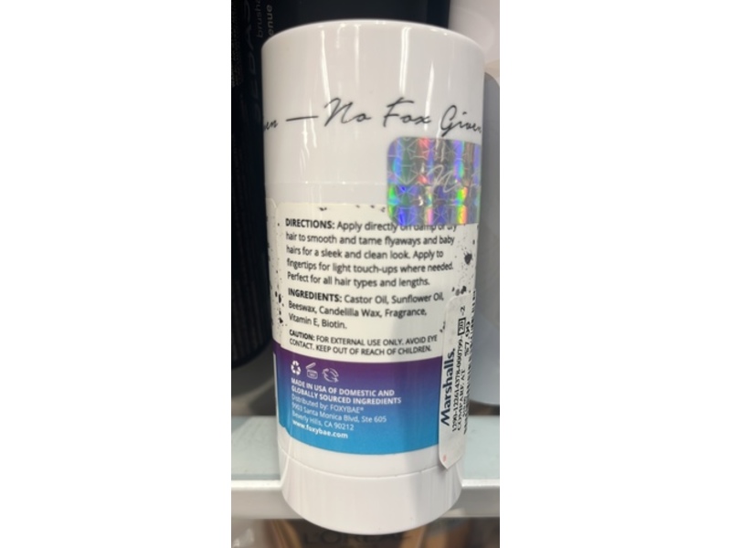FoxyBae Bye Bye Flyaways Wax Stick, 2.5 fl oz/71 g